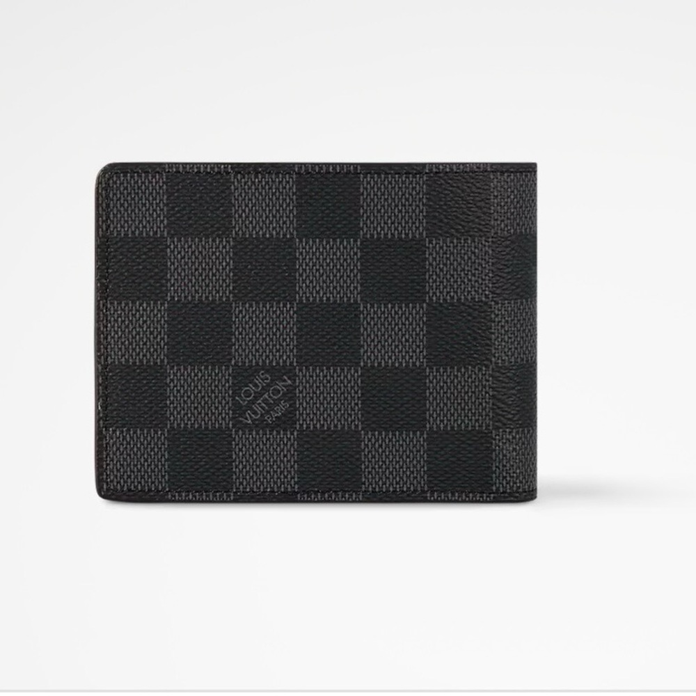 Black Louis Vuitton damier graphite canvas wallet